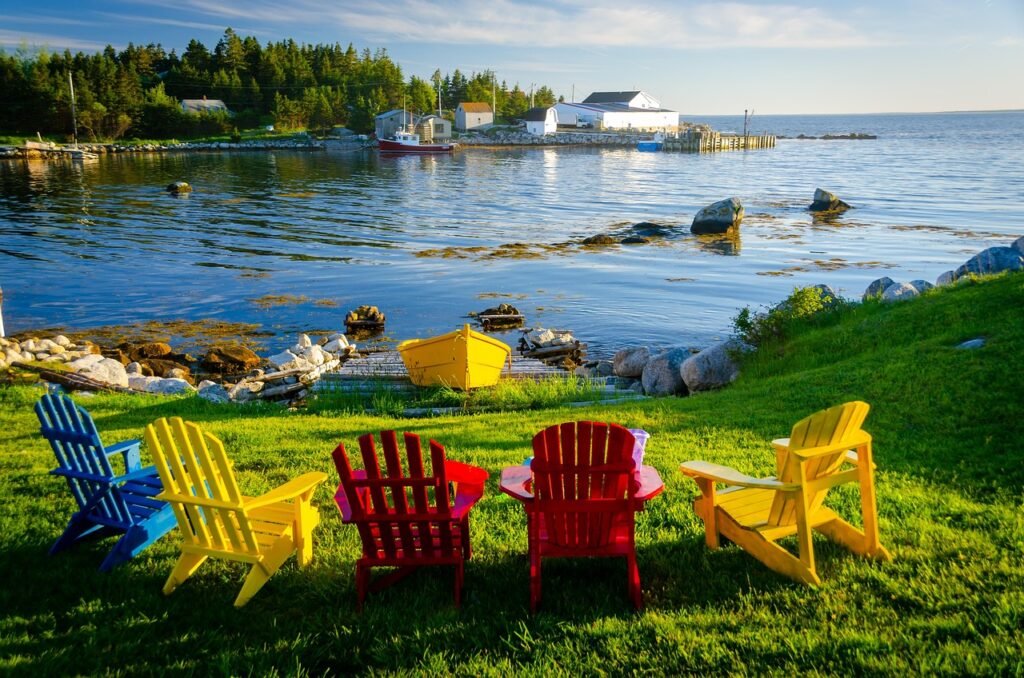 chairs, coast, sea, ocean, bay, resort, coastline, seaside, nature, scenery, nova scotia, canada, nova scotia, nova scotia, nova scotia, nova scotia, nova scotia